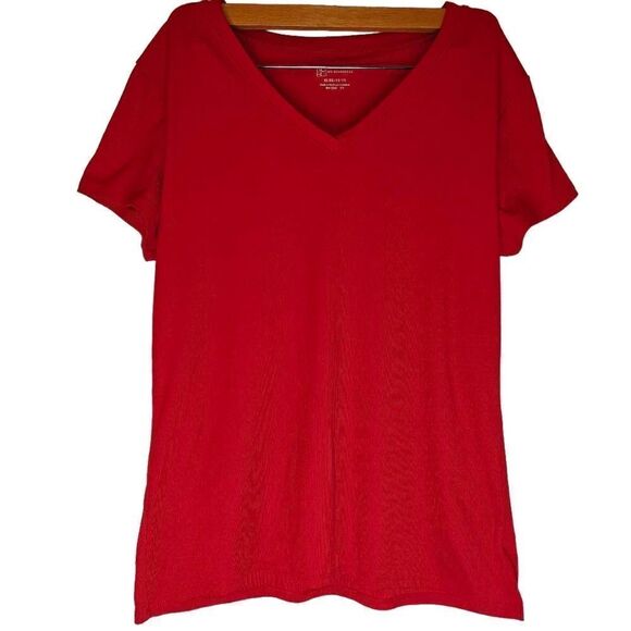 Nobo Y2K Ribbed V-Neck Short Sleeve Tee - Picture 1 of 4